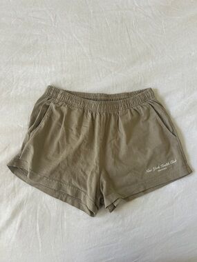 Sporty & Rich Olive Green Athletic Shorts